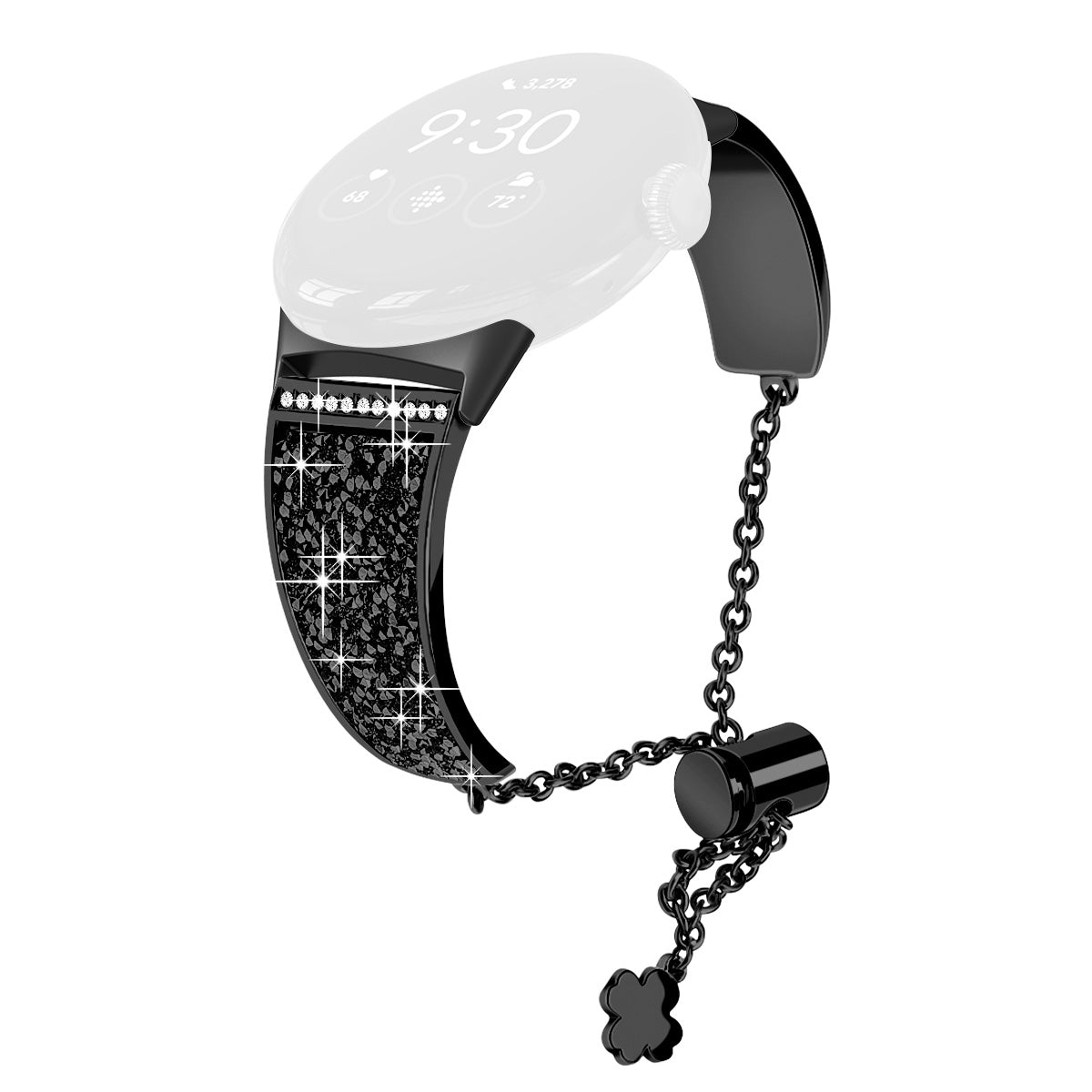 For Google Pixel Watch 2 Pixel Watch Rhinestone Decor Bling Metal Chain Band Replacement Bracelet Watch Strap For Google Pixel Watch 2 Pixel Watch Rhinestone Decor Bling Metal Chain Band Replacement Bracelet Watch Strap